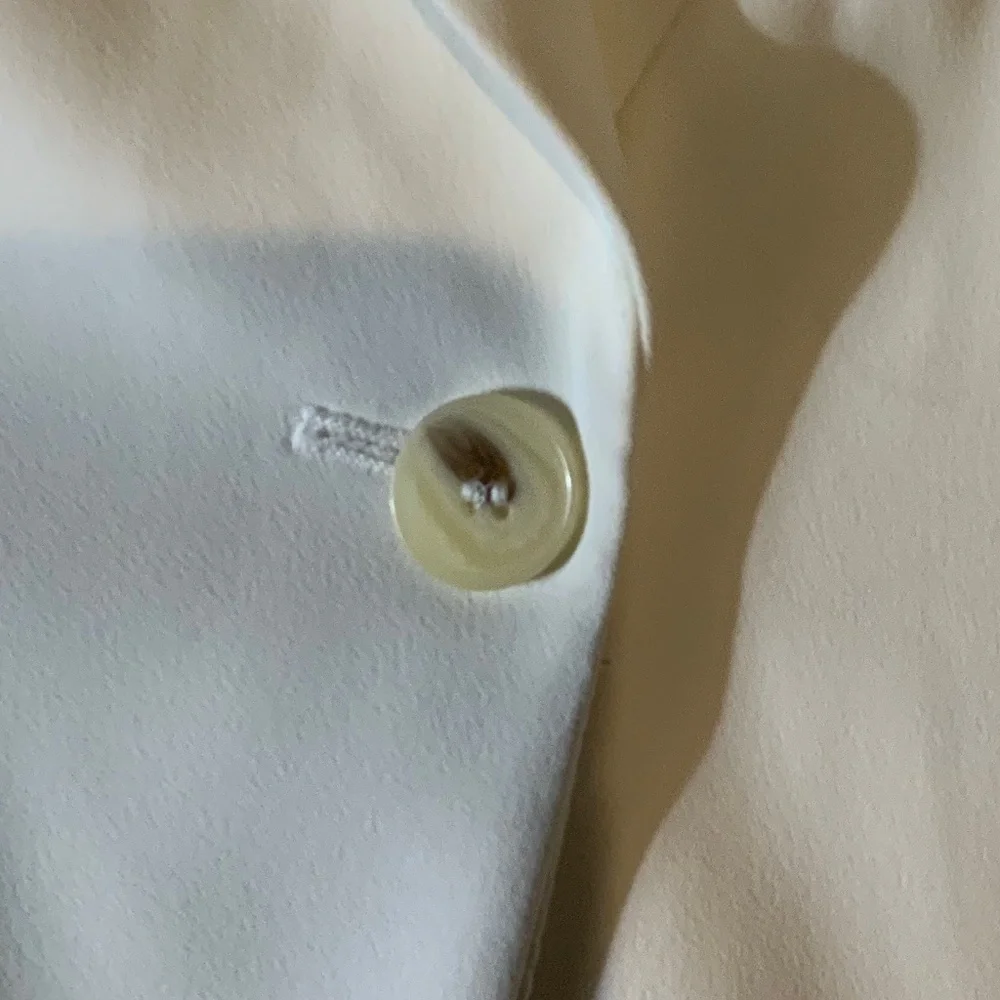 H & M White M Single button breasted Jacket Minimalist Normcore Scandi Girl